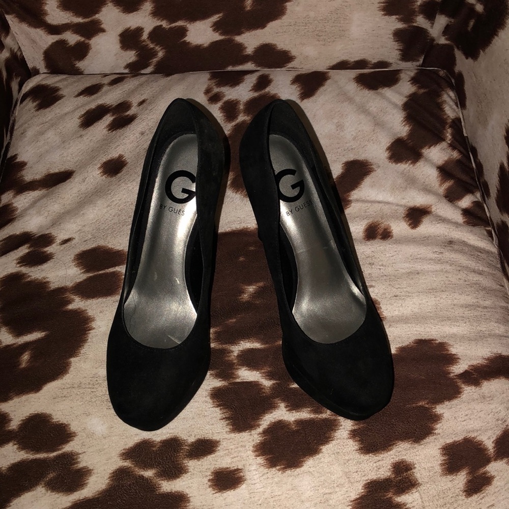 G By Guess - Black Velvet Shoes